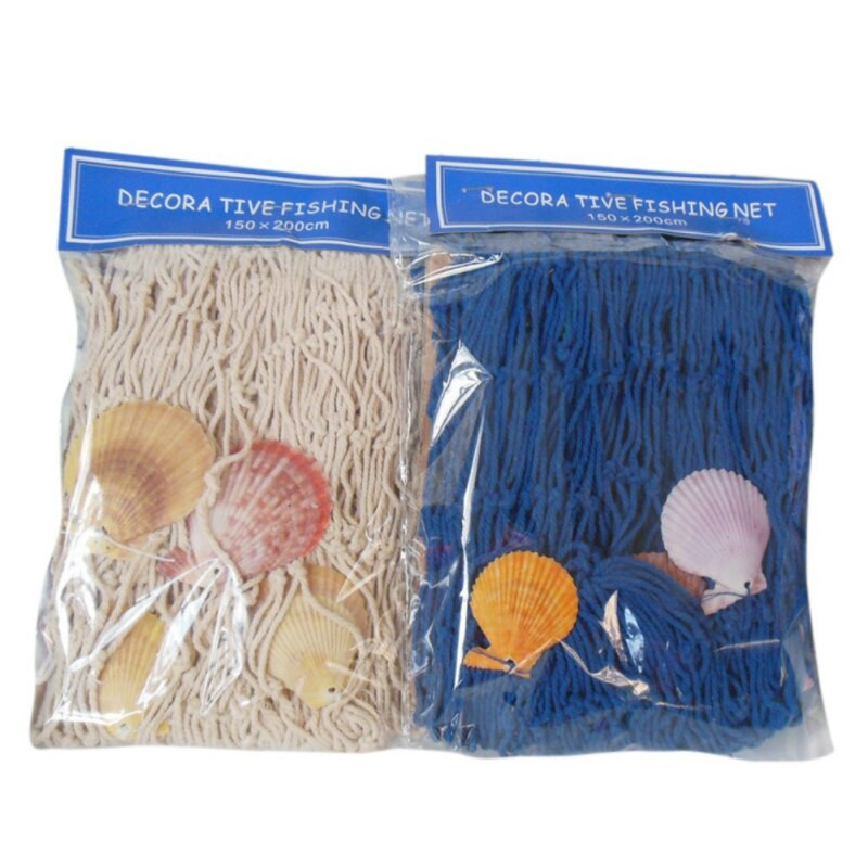 Kūrybiška mada 100*200 cm žvejybos tinklelis Viduržemio jūros stilius namų vestuvių vakarėliui scenos fotografijai dekoravimo amatai