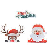 Decoratiuni frigidere masini de Craciun Magneti reflectorizanti Decoratiuni pentru masini si frigidere Frigider in stil de Craciun