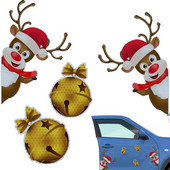 Reflektirajući magnetni ukrasi Reflektirajući magneti Ukrasi za automobile i hladnjak Božićni uzorci Reflektirajući magneti naljepnice