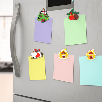 16 τμχ Ψυγείο καρτούν Χριστουγεννιάτικο θέμα Αυτοκόλλητα μαγνήτης Διακοσμητικά αυτοκόλλητα ψυγείου