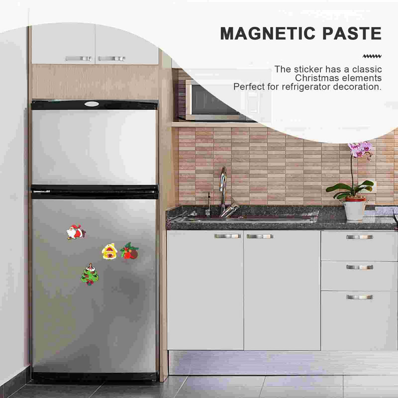 16vnt Šaldytuvas Animacinių filmų Kalėdų tema Magnetiniai lipdukai Dekoratyviniai šaldytuvo lipdukai