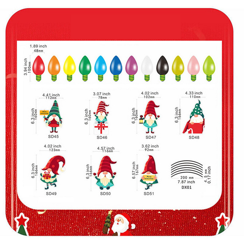 Decoratiuni pentru frigider pentru mașină de Crăciun Bec reflectorizant pentru copac de reni Moș Crăciun Set de accesorii cu magneți Decor de vacanță de Crăciun