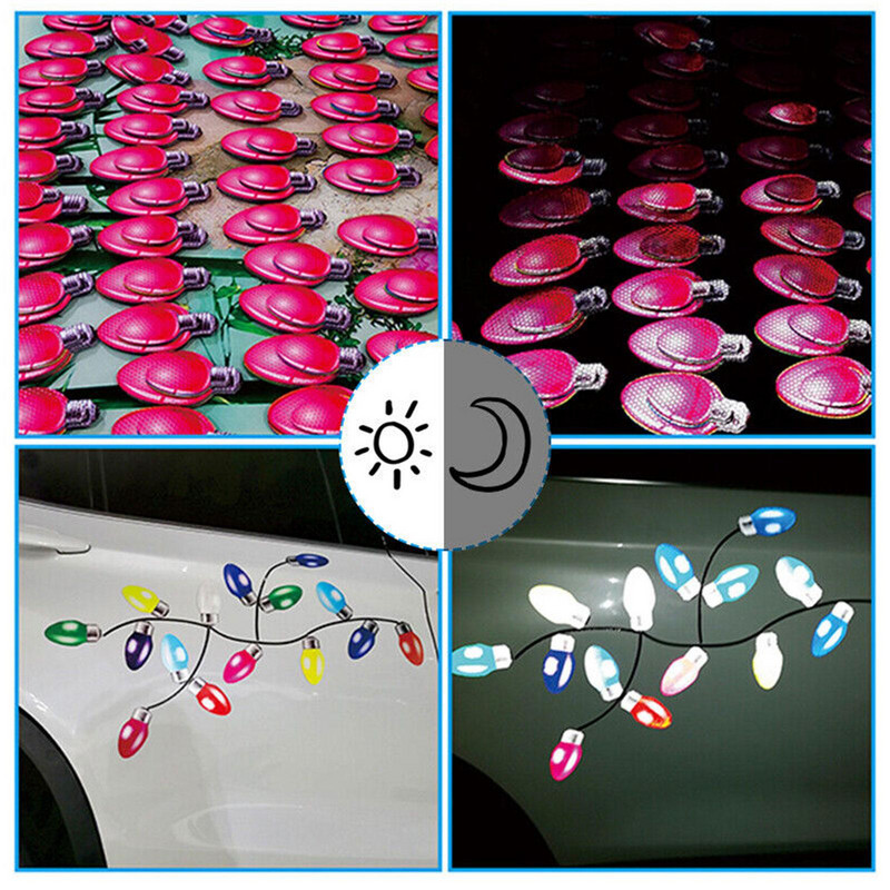 Decoratiuni pentru frigider pentru mașină de Crăciun Bec reflectorizant pentru copac de reni Moș Crăciun Set de accesorii cu magneți Decor de vacanță de Crăciun