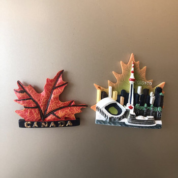 Туристически атракции Торонто, Канада Сувенир Триизмерна смола Магнит за хладилник Декорация Декорация на дома