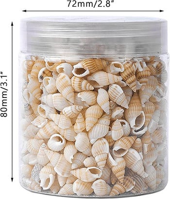 530~560Pcs Sea Shells Ocean Beach Spiral Seashells Craft Charms for Home Decorations, Theme Party, Κεριά