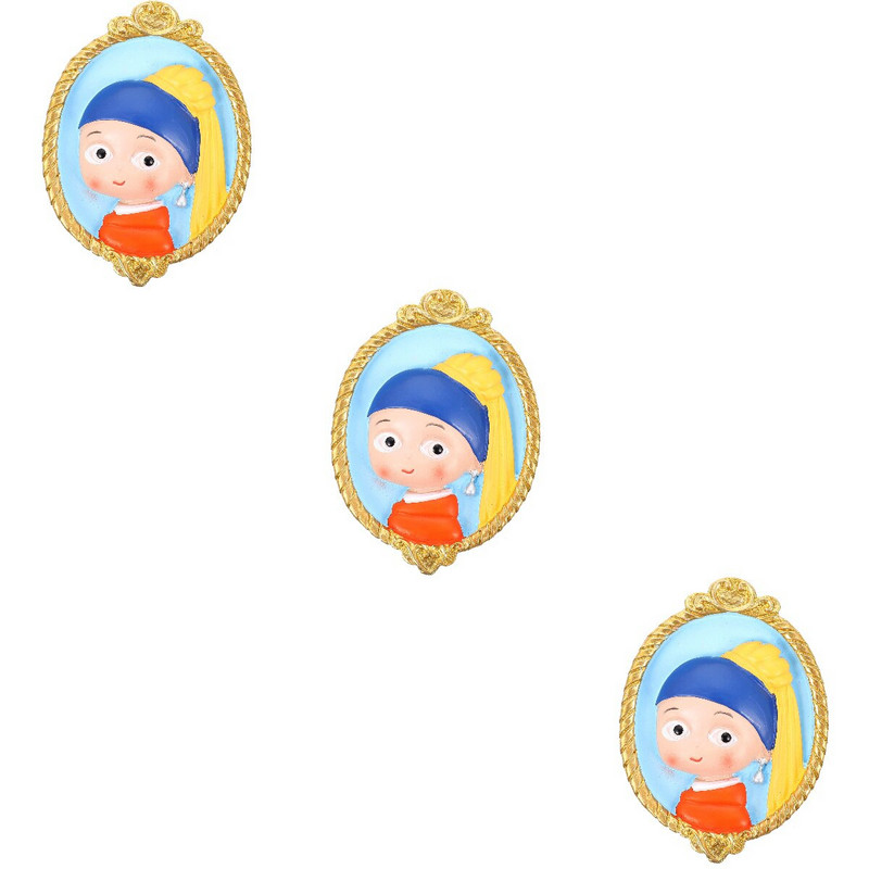 3x magnety na školskú tabuľu, magnet na chladničku, magnety na chladničku, rozkošný magnet na chladničku, 3D dekorácia chladničky