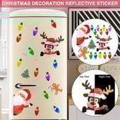 Automobilių papuošalai Papuošalai Priedai Kalėdų magnetų rinkinys Šaldytuvo magnetai Kalėdų Senelio elnio medžio šviesą atspindinti lemputė