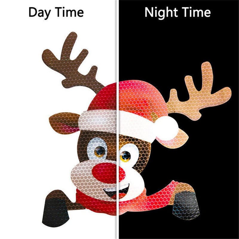 Automobilių papuošalai Papuošalai Priedai Kalėdų magnetų rinkinys Šaldytuvo magnetai Kalėdų Senelio elnio medžio šviesą atspindinti lemputė