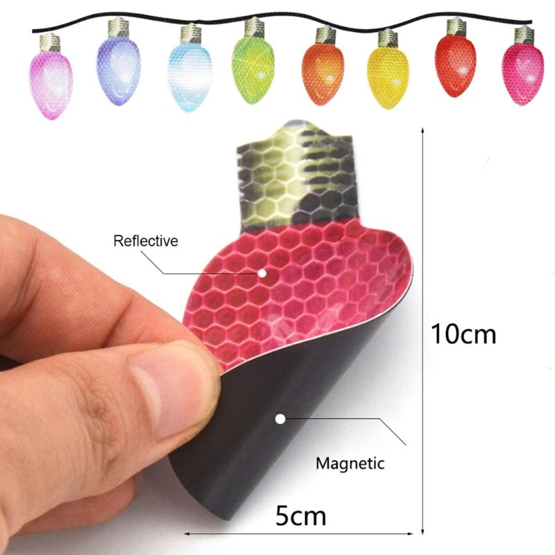 Vianočná dekorácia Magnetické reflexné nálepky na auto Santa Snehuliak Elk Obtlačok na domácu kuchyňu Chladnička Dekorácia 87HA