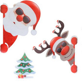 Kalėdinės automobilių šaldytuvo dekoracijos Atspindintis magnetas Dekoracijos automobiliams Šaldytuvas Kalėdų raštas atspindintis magnetas