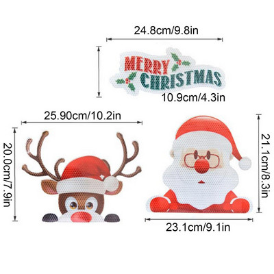 Kalėdinės automobilių šaldytuvo dekoracijos Atspindintis magnetas Dekoracijos automobiliams Šaldytuvas Kalėdų raštas atspindintis magnetas