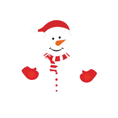 Vandeniui atsparus menas „pasidaryk pats“ šypsenėlių šaldytuvo magnetinis lipdukas Šventinis dekoras Garažo durys Kalėdinis sniego žmogaus veidas