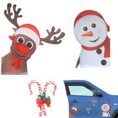 Karácsonyi autós hűtődíszek Karácsonyi garázsajtó mágneses dekorációk fényvisszaverő mágnesekkel