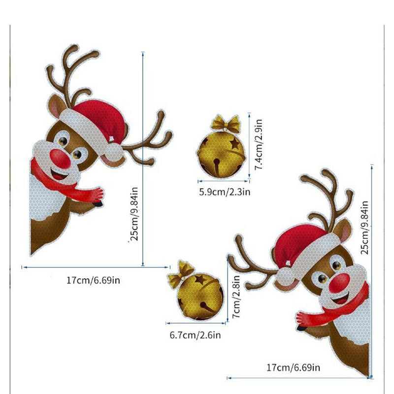Karácsonyi autós hűtődíszek Karácsonyi garázsajtó mágneses dekorációk fényvisszaverő mágnesekkel