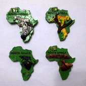 BABELEMI Južná Afrika Divoké zviera Zebra Hroch Bizón Leopard Živica 3D Magnet na chladničku Samolepka Turistický suvenír