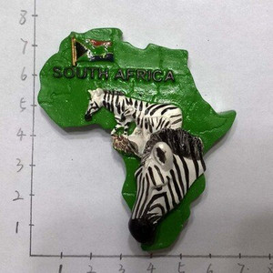 BABELEMI Južná Afrika Divoké zviera Zebra Hroch Bizón Leopard Živica 3D Magnet na chladničku Samolepka Turistický suvenír
