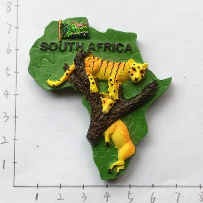BABELEMI Južná Afrika Divoké zviera Zebra Hroch Bizón Leopard Živica 3D Magnet na chladničku Samolepka Turistický suvenír