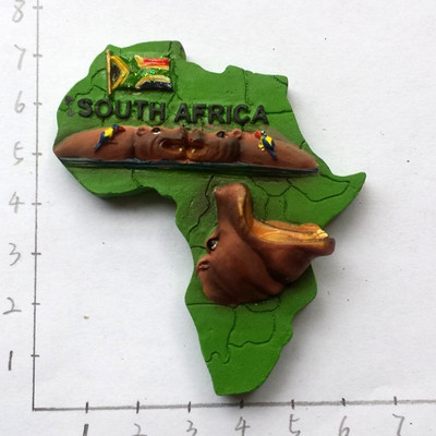 BABELEMI Južná Afrika Divoké zviera Zebra Hroch Bizón Leopard Živica 3D Magnet na chladničku Samolepka Turistický suvenír