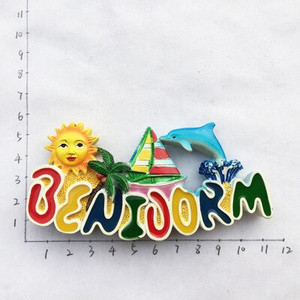 BABELEMI Živicové 3D Španielsko Turistický suvenír Benidorm Torrevieja Magnety na chladničku Dekoratívny magnet na chladničku Bytová dekorácia