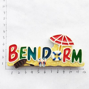 BABELEMI Živicové 3D Španielsko Turistický suvenír Benidorm Torrevieja Magnety na chladničku Dekoratívny magnet na chladničku Bytová dekorácia