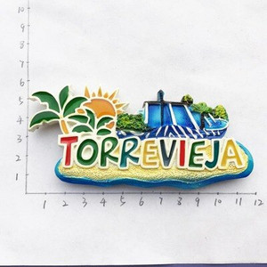 BABELEMI Živicové 3D Španielsko Turistický suvenír Benidorm Torrevieja Magnety na chladničku Dekoratívny magnet na chladničku Bytová dekorácia