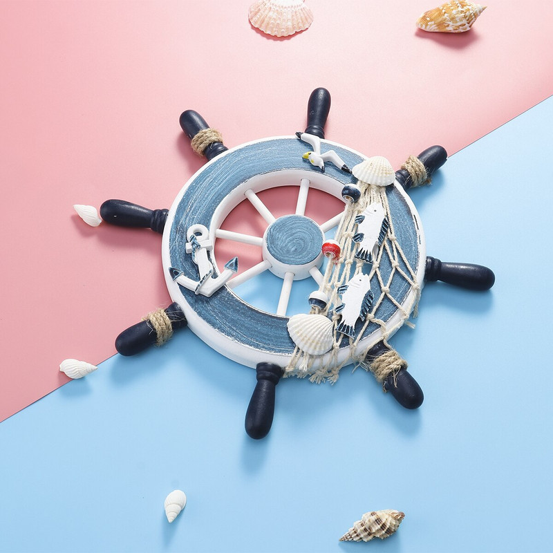 Decor Wall Wheel Decoration Boat Rool Võrk Rool Fishingnautical Ship Beach Hip