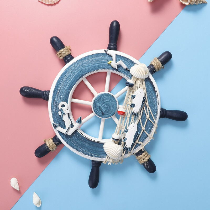 Decor Wall Wheel Decoration Boat Rool Võrk Rool Fishingnautical Ship Beach Hip