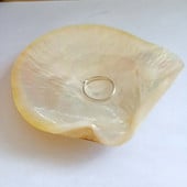 Természetes fésűkagyló polírozó gyöngyház kagyló ékszergyűrű tároló kijelzőállvány barkácsolás kaviár tálca esküvői lakberendezés