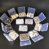 Mix štýlov prírodných mušlí 1-3cm 1 BOX prírodných mušlí mini mušlí kukuričná skrutka nástenná dekorácia DIY akvárium krajina morská hviezda