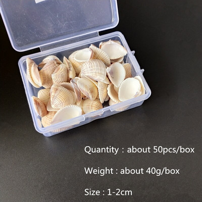Mix štýlov prírodných mušlí 1-3cm 1 BOX prírodných mušlí mini mušlí kukuričná skrutka nástenná dekorácia DIY akvárium krajina morská hviezda