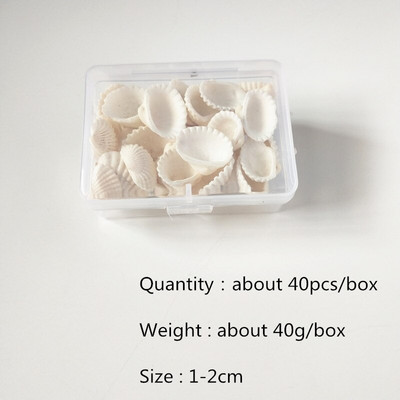 Mix štýlov prírodných mušlí 1-3cm 1 BOX prírodných mušlí mini mušlí kukuričná skrutka nástenná dekorácia DIY akvárium krajina morská hviezda