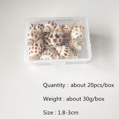 Mix štýlov prírodných mušlí 1-3cm 1 BOX prírodných mušlí mini mušlí kukuričná skrutka nástenná dekorácia DIY akvárium krajina morská hviezda