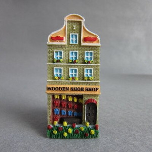 Holandsko Amsterdam turistické suveníry magnety na chladničku 3D farebný dom živicové magnetické nálepky na chladničku bytové dekorácie dekorácie