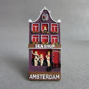 Holandsko Amsterdam turistické suveníry magnety na chladničku 3D farebný dom živicové magnetické nálepky na chladničku bytové dekorácie dekorácie