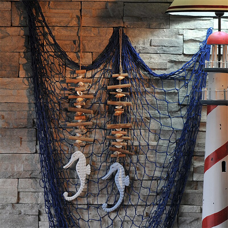 „Pasidaryk pats“ mediniai jūrų arkliuko jūrų žvaigždės pakabukai, kabantys papuošalai namų sienų dekoravimui Viduržemio jūros regiono stiliaus dekoravimo pakabukų ekrano siena