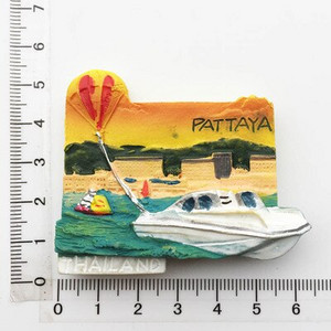 BABELEMI 1ks živicový 3D magnet na chladničku Thajsko Bangkok Chiang Mai Phuket Pattaya Koh Chang turistické suveníry magnety na chladničku