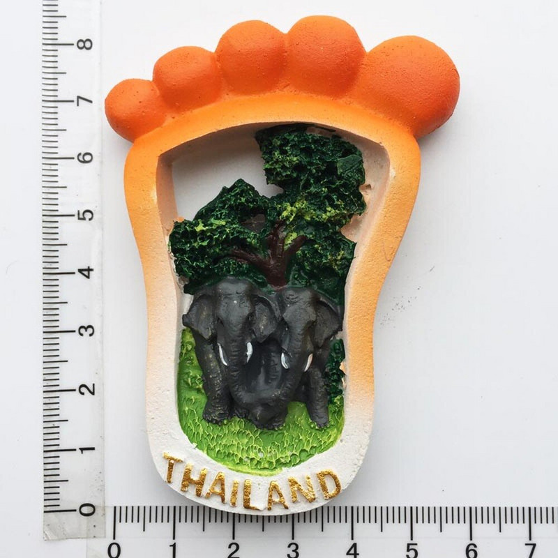 BABELEMI 1ks živicový 3D magnet na chladničku Thajsko Bangkok Chiang Mai Phuket Pattaya Koh Chang turistické suveníry magnety na chladničku
