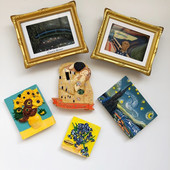 BABELEMI Nova svjetski poznata slika Monet Klimt Van Gogh Li Mengke Ge ukrasi Beizhai smola Magneti za hladnjak Dekoracija