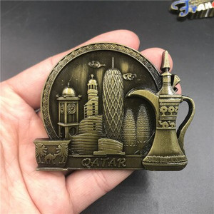 BABELEMI Luxusná kovová 3D magnetická nálepka na chladničku, britská, Talianska, Rím, Francúzsko, USA, Katar, cestovná suvenírová dekorácia do kuchyne