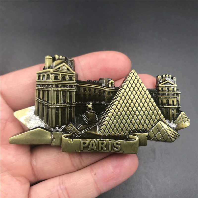 BABELEMI Luxusná kovová 3D magnetická nálepka na chladničku, britská, Talianska, Rím, Francúzsko, USA, Katar, cestovná suvenírová dekorácia do kuchyne