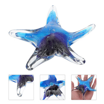 Figurines Glass Crystal Fish Life Marine Paperweight Blown Blue Star Craft Ocean Sea Creature Animal Miniature Weding Table