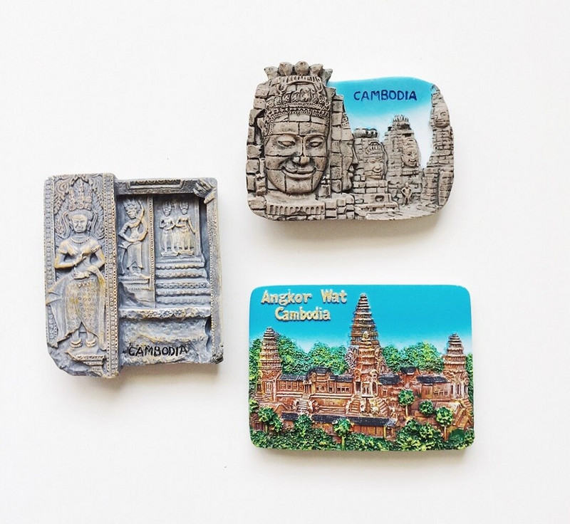 Filipíny Vietnam Laos Kambodža Angkor Wat Srí Lanka Chladnička Magent Turistické suveníry Živicové magnetické nálepky na chladničku