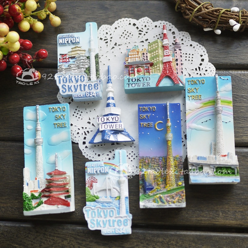 BABELEMI Cestovné suveníry pre Japonsko Tokijská veža Sky Tree Mount Fuji Shirakawago Zlatý pavilón Magnety na chladničku Nippon Home Decor