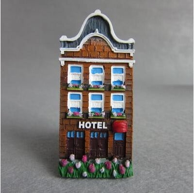 Țările de Jos Suveniruri turistice Magneți pentru frigider Amsterdam Sexy Shop Restaurant Casa colorată Autocolante magnetice pentru frigider