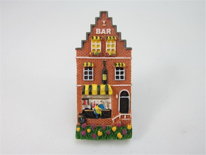 Țările de Jos Suveniruri turistice Magneți pentru frigider Amsterdam Sexy Shop Restaurant Casa colorată Autocolante magnetice pentru frigider