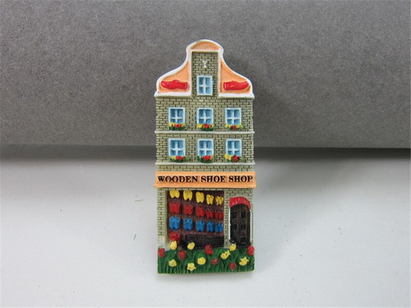 Țările de Jos Suveniruri turistice Magneți pentru frigider Amsterdam Sexy Shop Restaurant Casa colorată Autocolante magnetice pentru frigider