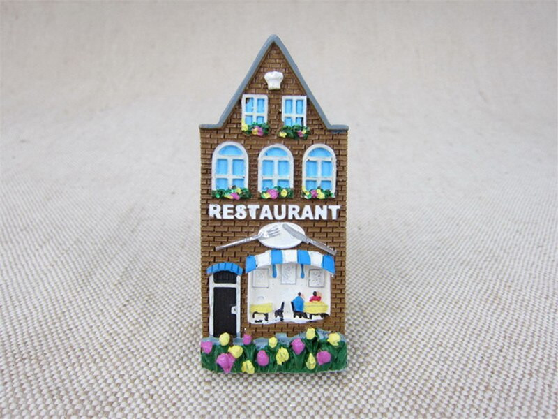 Țările de Jos Suveniruri turistice Magneți pentru frigider Amsterdam Sexy Shop Restaurant Casa colorată Autocolante magnetice pentru frigider