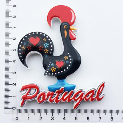BABELEMI 1 buc Portugalia Cocoș Lisabona Tramvai Chitară Magneți Frigider Suveniruri de călătorie Autocolante pentru frigider Cadou Decoratiuni pentru casă