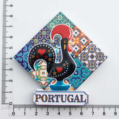 BABELEMI 1 buc Portugalia Cocoș Lisabona Tramvai Chitară Magneți Frigider Suveniruri de călătorie Autocolante pentru frigider Cadou Decoratiuni pentru casă