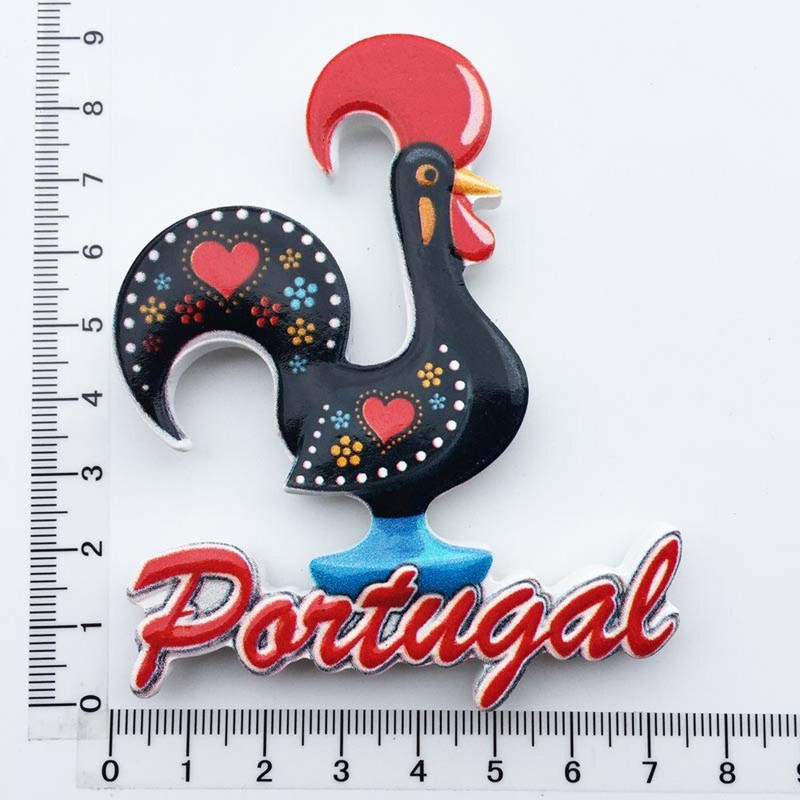BABELEMI 1 buc Portugalia Cocoș Lisabona Tramvai Chitară Magneți Frigider Suveniruri de călătorie Autocolante pentru frigider Cadou Decoratiuni pentru casă